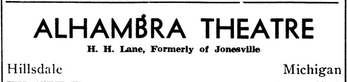 Alhambra Theatre - Addison Centennial 1834-1934 100 Years Of Progress